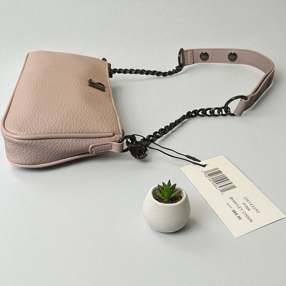 Steve Madden BHAYLEY Chain‎ Pink Shoulder Bag Purse Womens Handbag - Picture 5 of 12